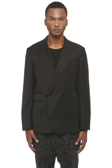 Black Pinstripe DB Blazer