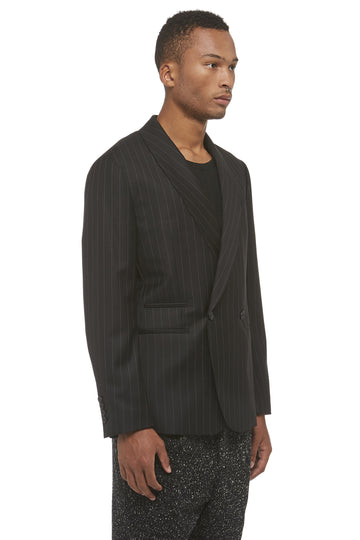 Black Pinstripe DB Blazer