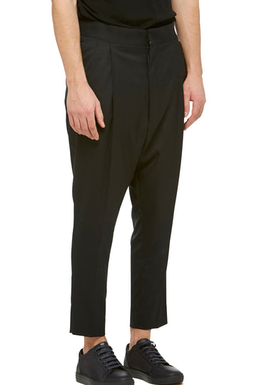 Black Drop Crotch Trouser