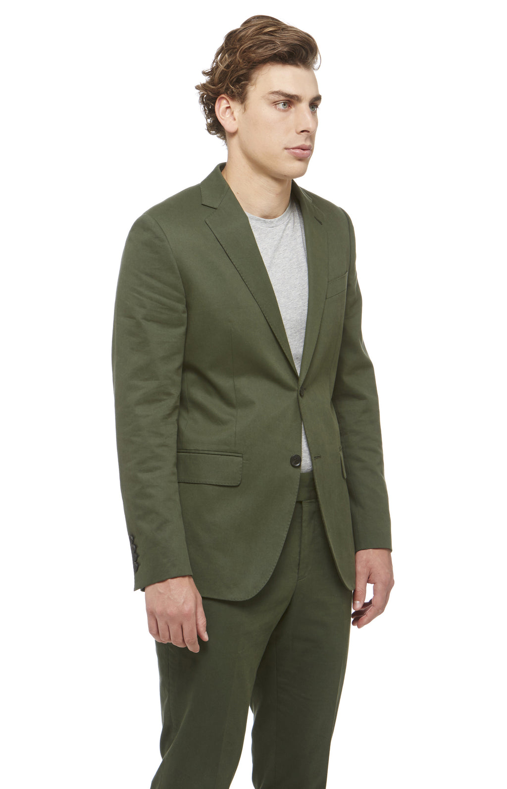 Green cotton blazer store
