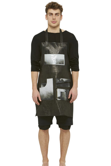 Black Lambskin Leather Apron