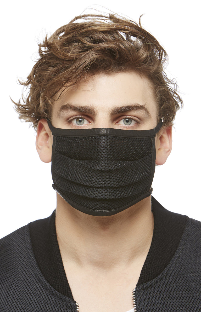 Black Technical Knit Surgeon's Mask