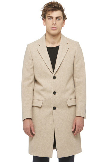 Oatmeal Wool Overcoat