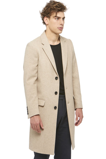 Oatmeal Wool Overcoat