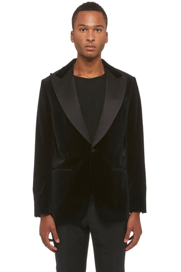 Black Velvet Tuxedo Blazer