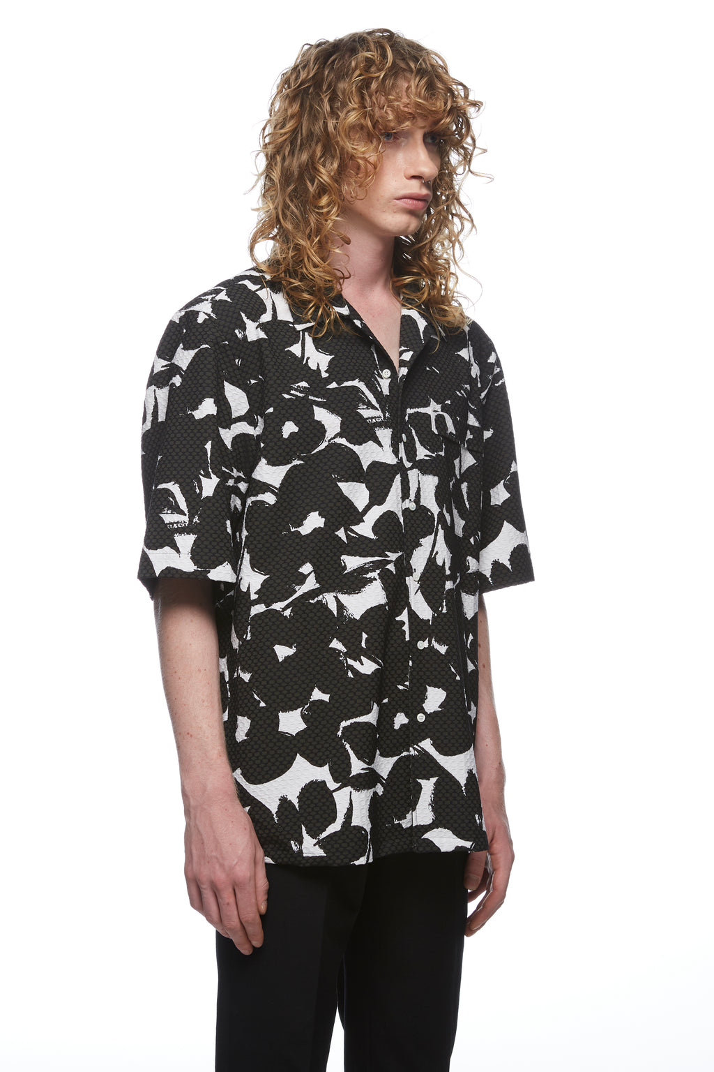 Cuban collar deals shirt h&m