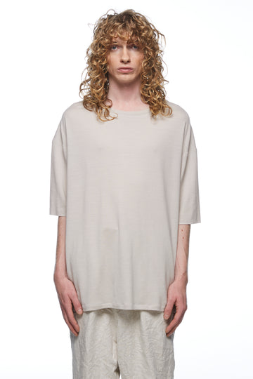 Mushroom Merino Drop Shoulder T-Shirt