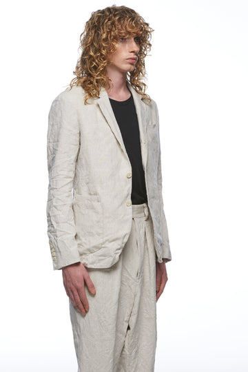 Single Breasted 3 Button Linen Blazer