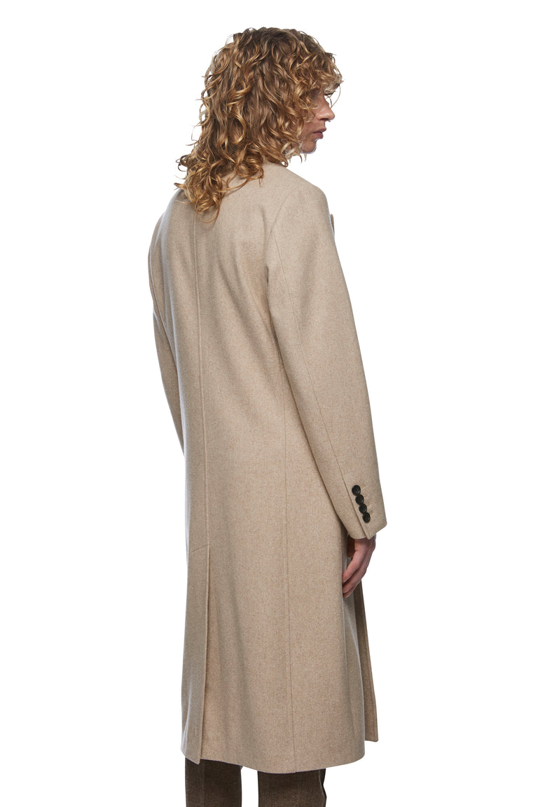 Oatmeal Double Breasted Overcoat
