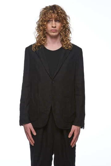 Single Breasted 3 Button Linen Blazer
