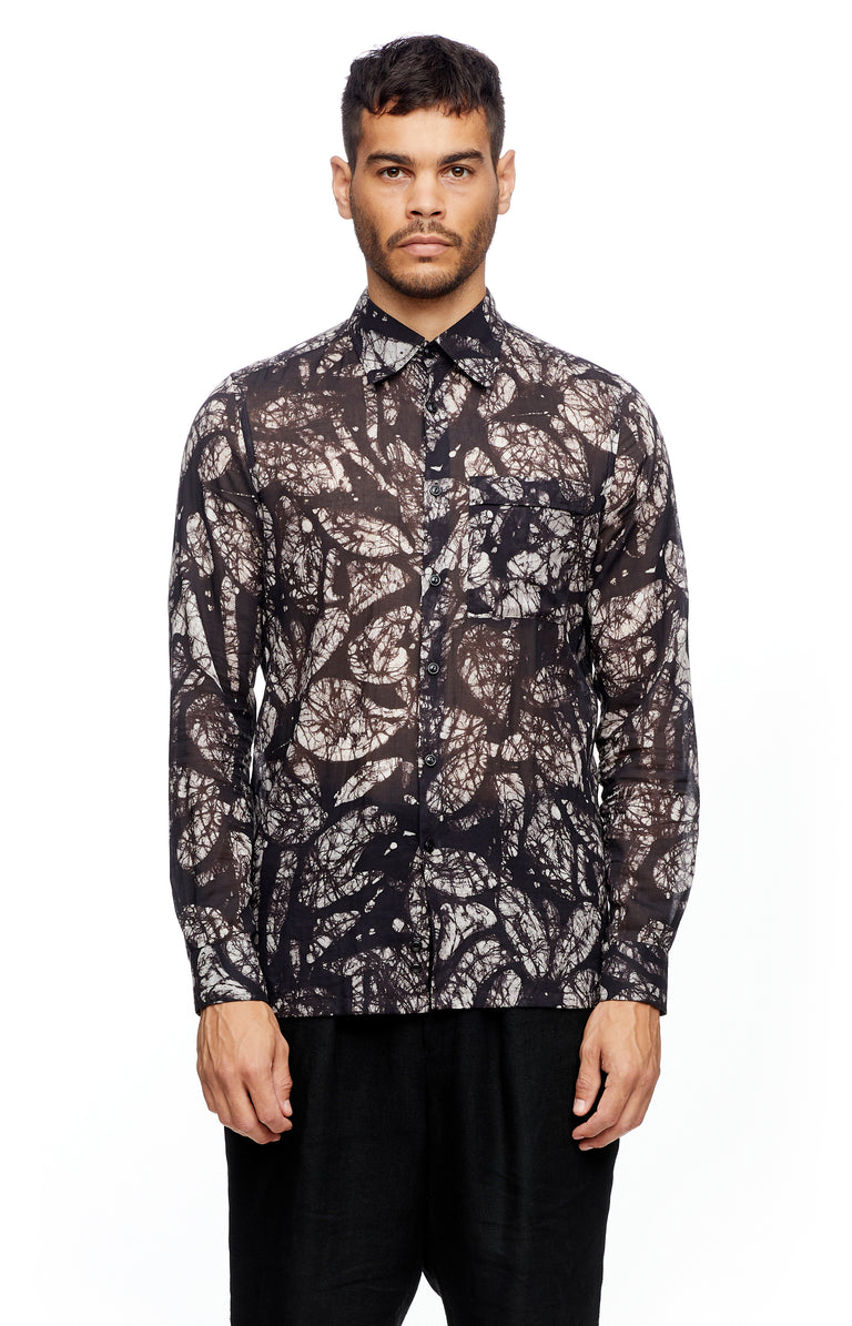 Black Leaf Long Sleeve Shirt