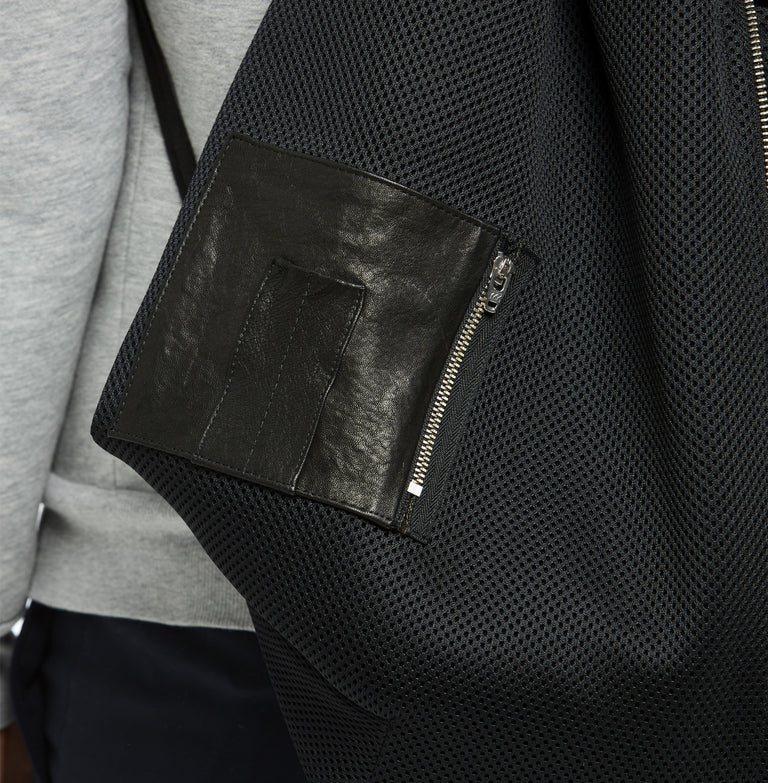 Black Technical Knit Backpack