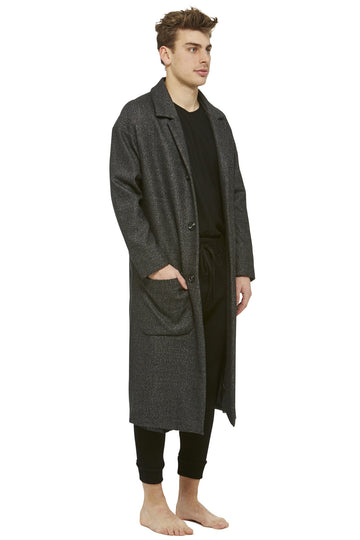 Grey Wool Lab Coat