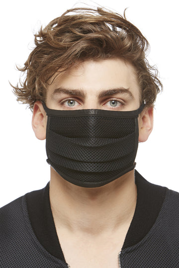 Black Technical Knit Surgeon's Mask