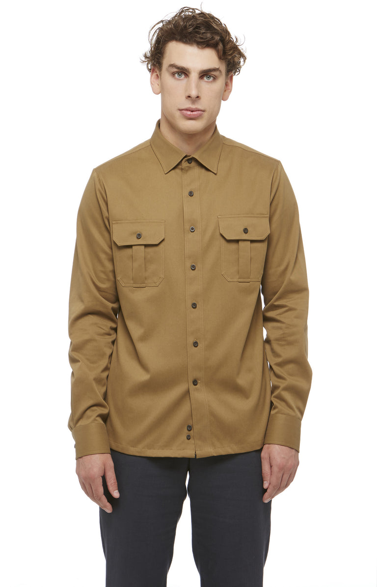 Khaki Cotton Shacket
