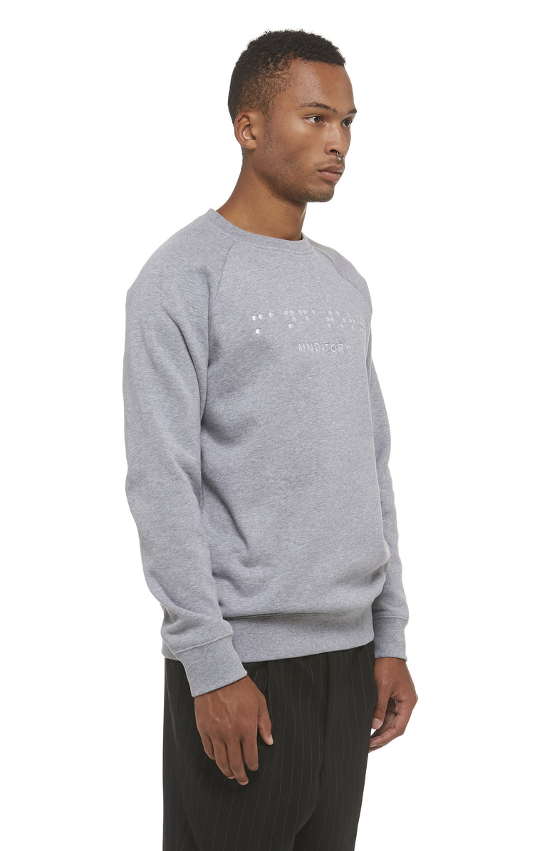 Grey Braille Logo Sweatshirt