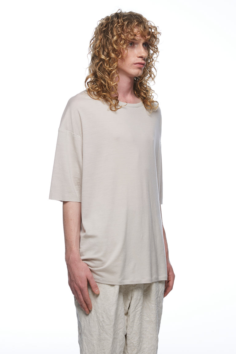 Mushroom Merino Drop Shoulder T-Shirt