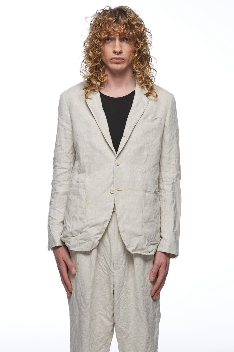 Single Breasted 3 Button Linen Blazer