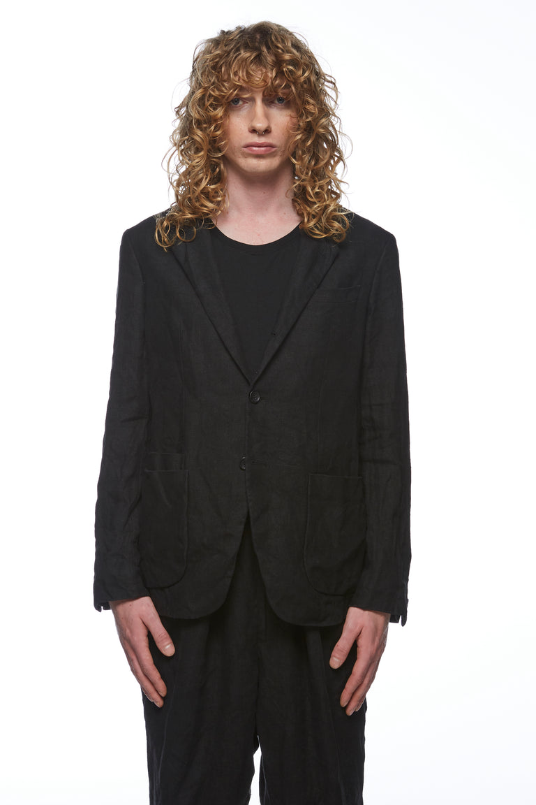 Single Breasted 3 Button Linen Blazer