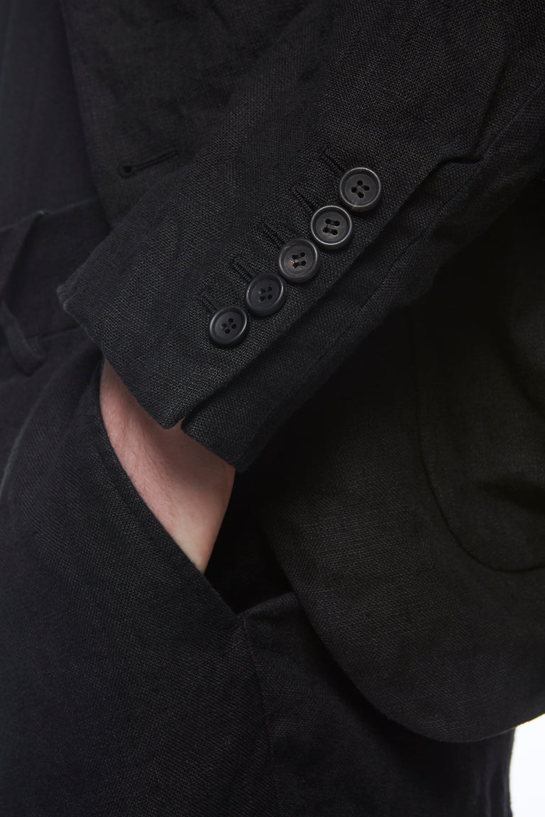 Single Breasted 3 Button Linen Blazer